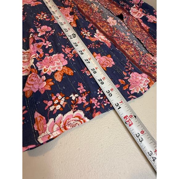 Matilda Jane Olivia Womens Floral Kimono NWT Shimmer Thread Boho Size S - Picture 6 of 7